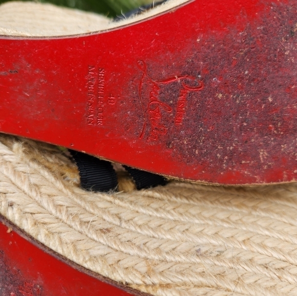 CHRISTIAN LOUBOUTIN wedge espadrilles with bow accent - Picture 4 of 11